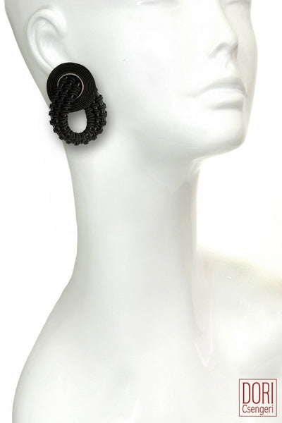 Amelie Unique Black Earrings