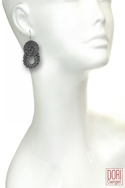 Amelie Elegant Old SIlver Earrings