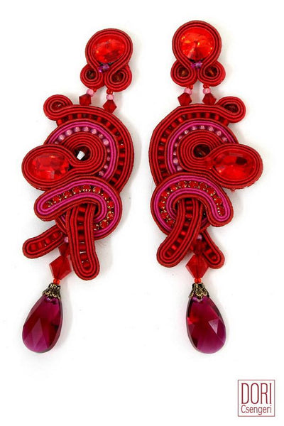 Scandal Red Statement Earrings