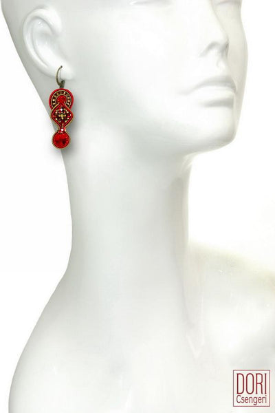 Sensuel Red Earrings