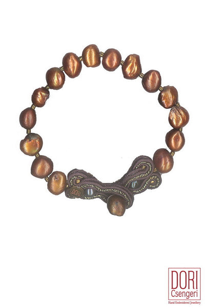 cuff 1-line Brown Bracelet