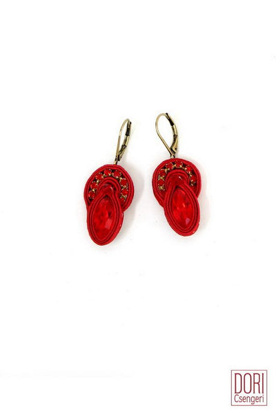 Scandal Small Red Earrings