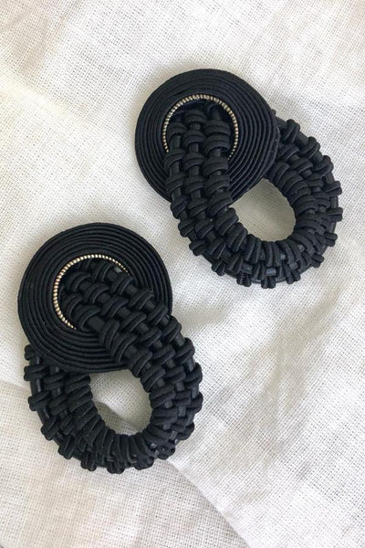 Amelie Unique Black Earrings