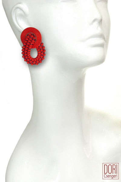 Amelie Unique Red Earrings