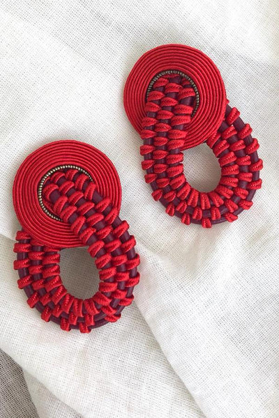 Amelie Unique Red Earrings