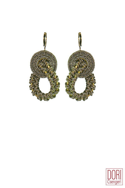 Amelie Elegant Old Gold Earrings
