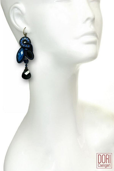 Blue Glam Drop Earrings