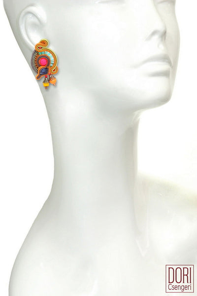 Corfu Multicolor Clip-ons Earrings