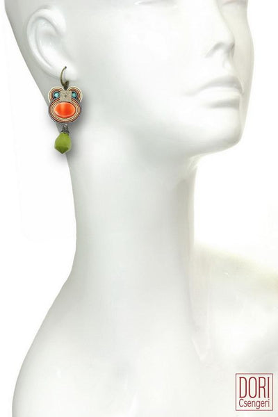 Eden Coral Earrings