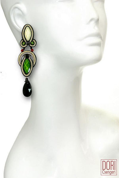 Hedone Green Earrings