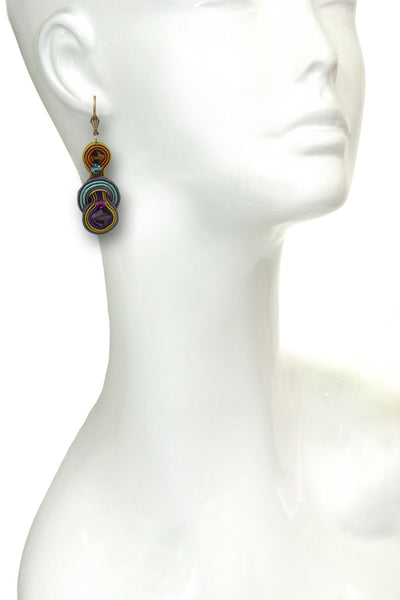 Hola Trendy Turquoise-Multicolor Earrings