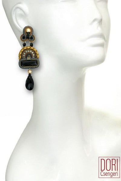 Opera Black Crystal Earrings